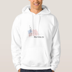 New York - Statue of Liberty USA Flag Hoodie