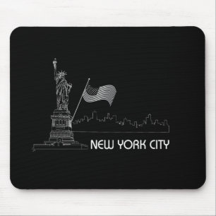 New York - Statue of Liberty USA Flag Mouse Pad