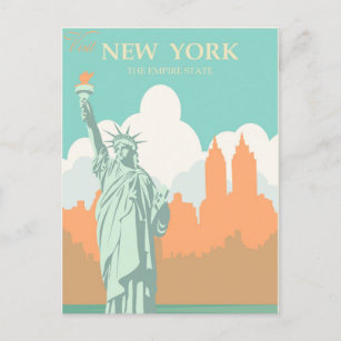 New York Statue of Liberty Vintage Postcard