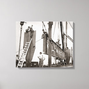 New York Steelworkers, 1913 Canvas Print