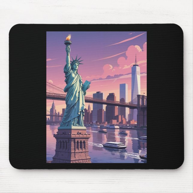 New York Sticker  Mouse Pad (Front)