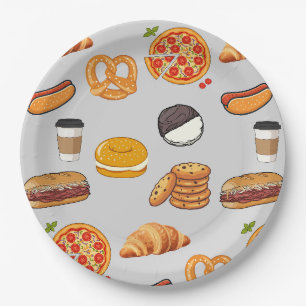New York Street Food Paper Plate
