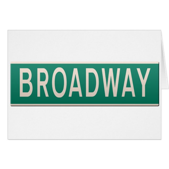 New York street sign - Broadway. (Front Horizontal)
