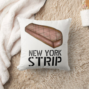 New York Strip NYC Steak Meat Foodie Chef Cushion