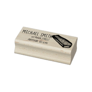 New York Strip Steak Grilled Meat Foodie Address Rubber Stamp