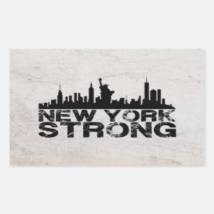 New York Strong Rectangular Sticker