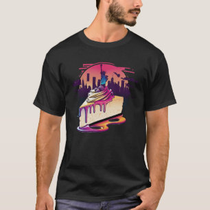 New York Style Cheesecake Synthwave 80s Retrowave T-Shirt