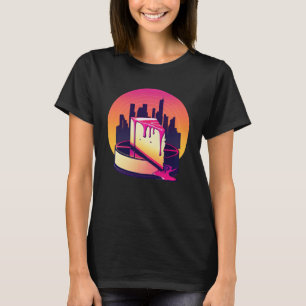 New York Style Cheesecake Synthwave 80s Retrowave T-Shirt