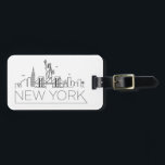 New York Stylised Skyline Luggage Tag<br><div class="desc">A unique luggage tag representing the beautiful city/state of New York.  This tag features a stylised illustration of the city's unique skyline with its name underneath.</div>