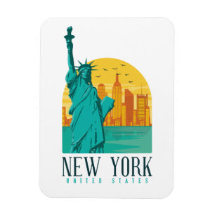 New York Stylish Skyline Magnet