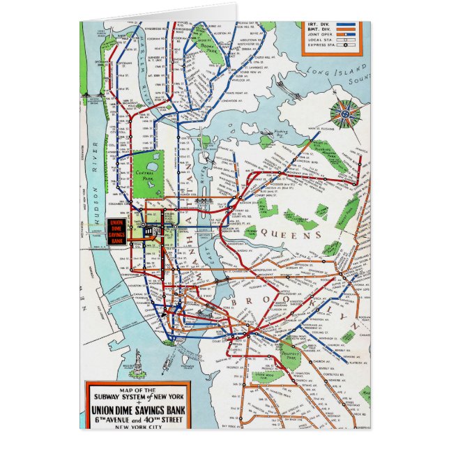 New York: Subway Map, 1940 (Front)