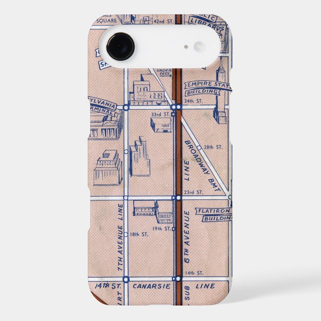 NEW YORK SUBWAY MAP, 1940 2 Case-Mate SAMSUNG GALAXY CASE (Back)
