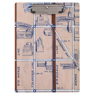 NEW YORK SUBWAY MAP, 1940 2 CLIPBOARD
