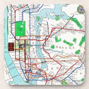 New York: Subway Map, 1940 Coaster