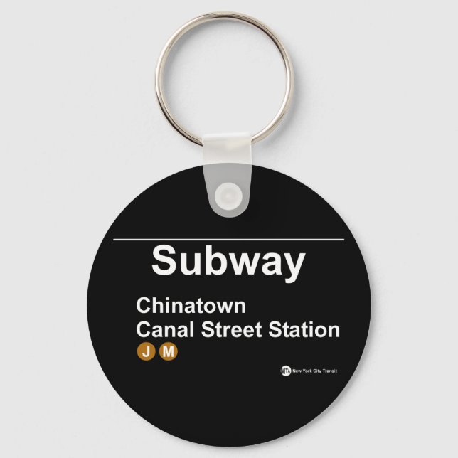 New York Subway Station Key Ring (Front)