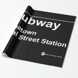 New York Subway Station Wrapping Paper