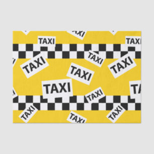 New York taxi cab driver yellow Tissue Paper
