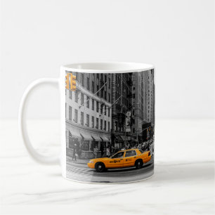 New York Taxi Urban City Color Pop Photography Coffee Mug