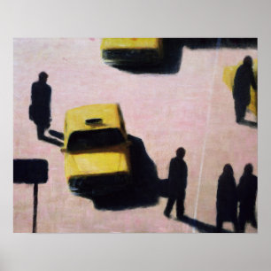 New York Taxis 1990 Poster