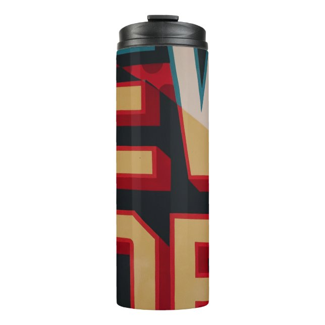 New York text Thermal Tumbler (Front)