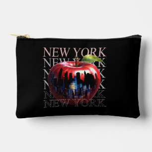 New York The Big Apple Fruit Silhouette City  Accessory Pouch