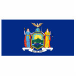 New York The Empire State Flag Coat of Arms Cutout Photo Sculpture Decoration<br><div class="desc">The coat of arms of the state of New York was formally adopted in 1778, and appears as a component of the state's flag and seal. The shield displays a masted ship and a sloop on the Hudson River, bordered by a grassy shore and a mountain range in the background...</div>