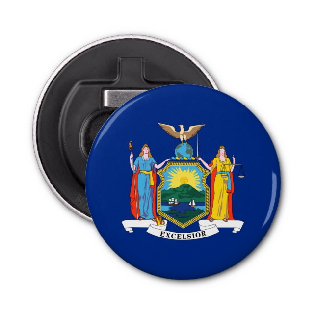 New York: The Empire State, Home Big Apple Flag Bottle Opener (Front)