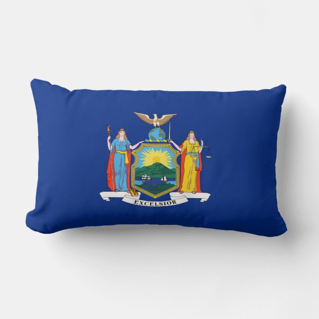 New York: The Empire State, Home Big Apple Flag Lumbar Cushion (Front)