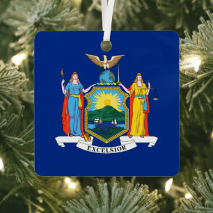 New York: The Empire State, Home Big Apple Flag Metal Tree Decoration