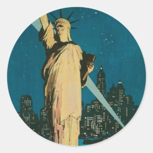 New York: The Wonder City of the World Poster Classic Round Sticker