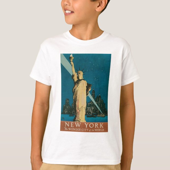 New York: The Wonder City of the World Poster T-Shirt (Front)