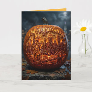 New York themed Happy Halloween Card