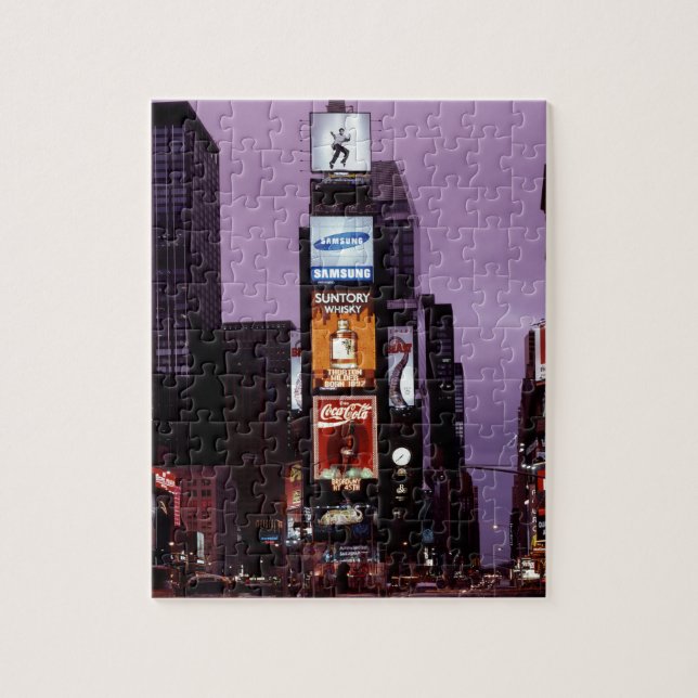 New York Times Square traffic at night Jigsaw Puzzle (Vertical)