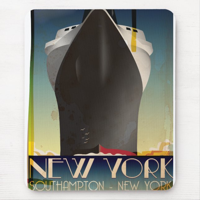 New York To Southampton Mouse Pad (Front)