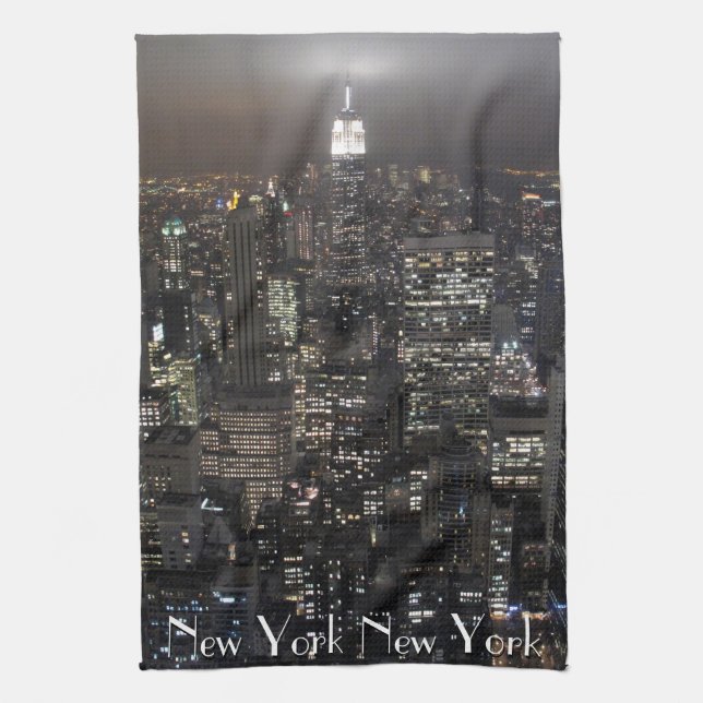 New York Towel Personalised NYC Souvenir Tea Towel (Vertical)