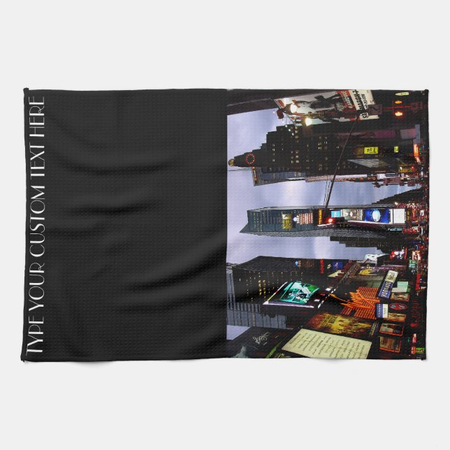 New York Towel Personalised Times Square Tea Towel (Horizontal)