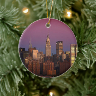 New York Travel Manhattan Empire State Building Ceramic Tree Decoration