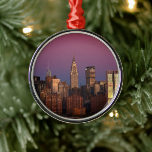 New York Travel Manhattan Empire State Building Metal Tree Decoration