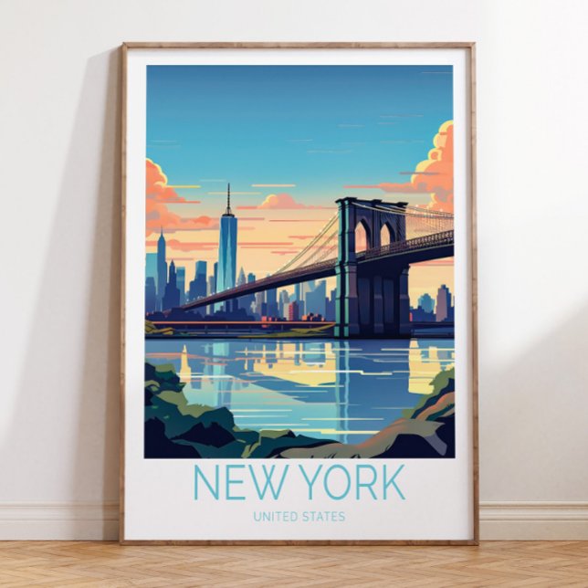 New York Travel Poster, New York Brooklyn Poster (Creator Uploaded)