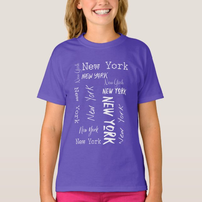 New York typography  Hoodie T-Shirt (Front)