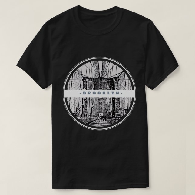 New York Urban Hip Hop Streetwear Brooklyn Pullove T-Shirt (Design Front)