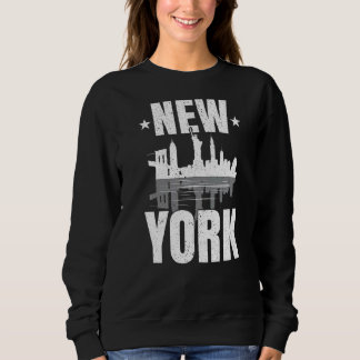 New York Usa America Travel New Yorker Empire Stat Sweatshirt