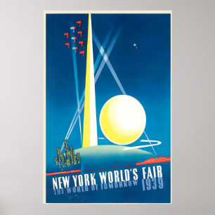 New York USA America World's Fair Vintage Travel Poster