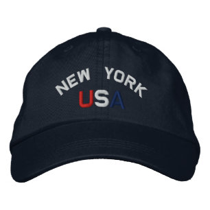 New York USA Embroidered Navy Blue Hat