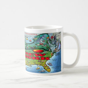 New York USA Map Coffee Mug