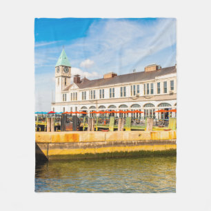 NEW YORK,  USA - SEP 22,  2015: New York peer on t Fleece Blanket