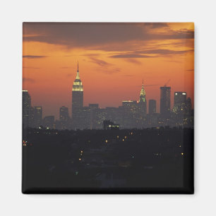 New York, USA. Skyline of uptown Manhattan Magnet