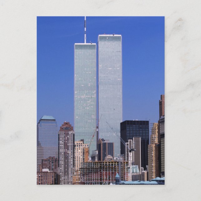 New York, USA. Twin towers of the famous World Postcard (Front)