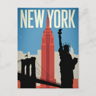 New York USA vintage Postcard