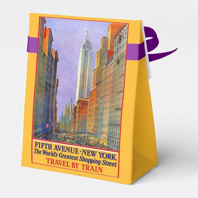 New York USA Vintage Travel favour box (Back Side)